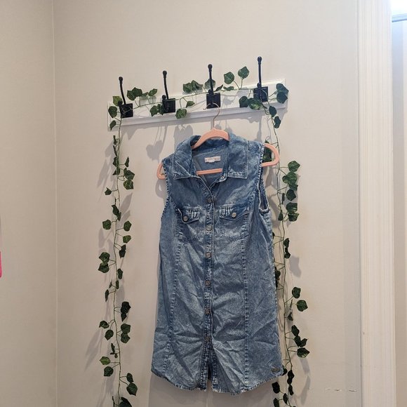 Ripzone Denim look slip on dress Beachy vibez size small - Picture 1 of 3